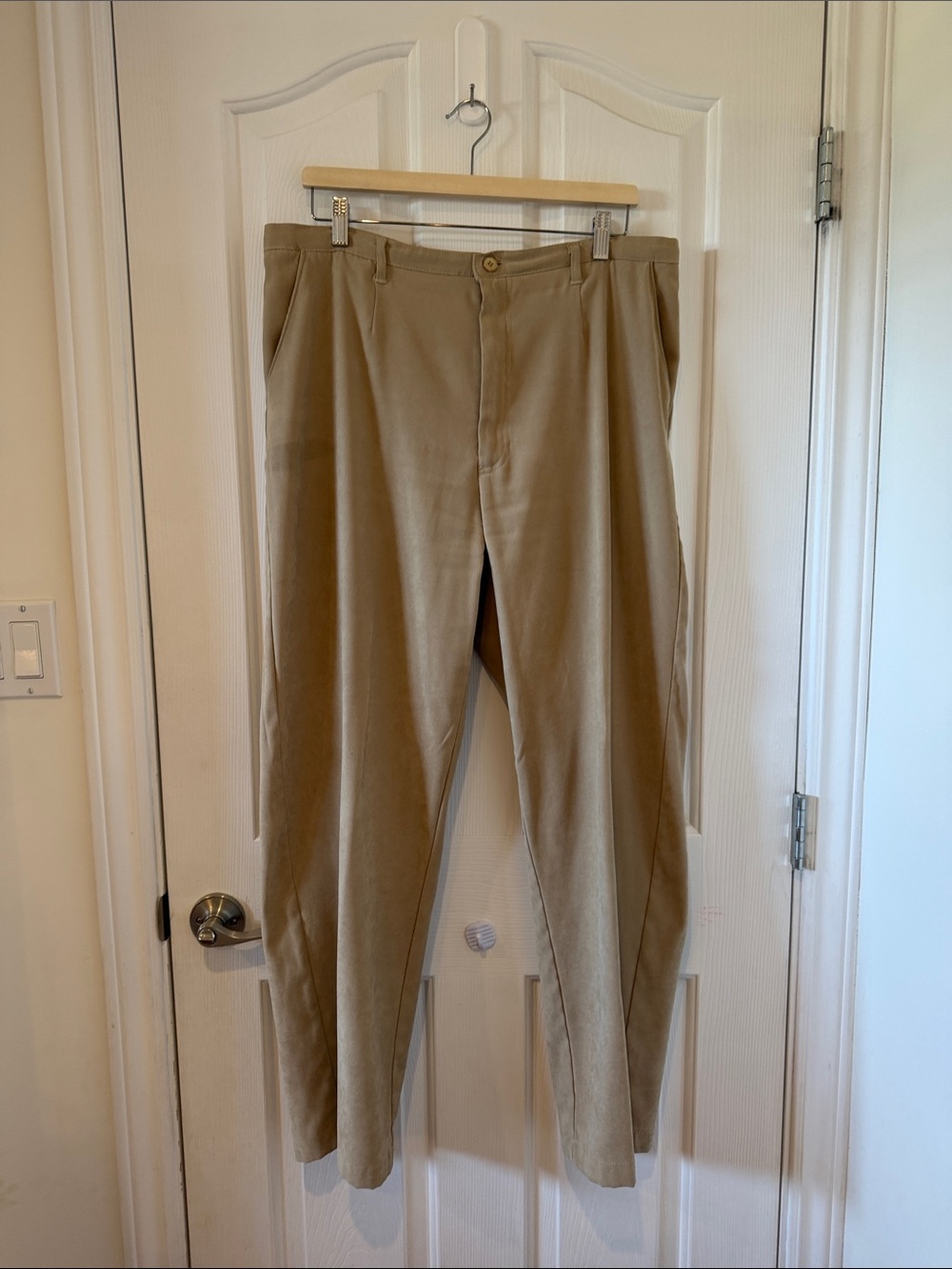 Permanente Tan Khaki Straight Leg Dress Pants Size 14